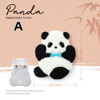 Embroidered Pins of Cute Panda ④ - Panda Design