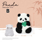 Embroidered Pins of Cute Panda ④ - Panda Design