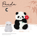 Embroidered Pins of Cute Panda ④ - Panda Design
