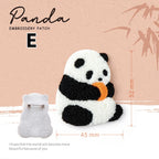 Embroidered Pins of Cute Panda ④ - Panda Design