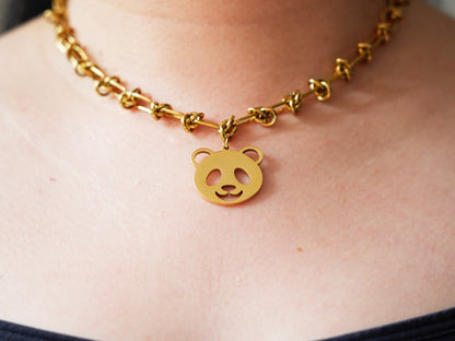 Smiling Panda Necklace - Panda Design
