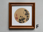 Zen Panda & Bamboo Ink Art Print - Panda Design