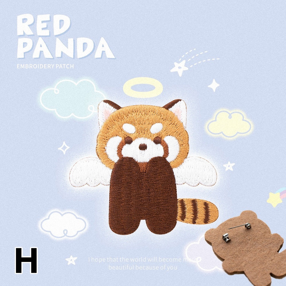 Embroidered Pins of Funny Red Panda - Panda Design