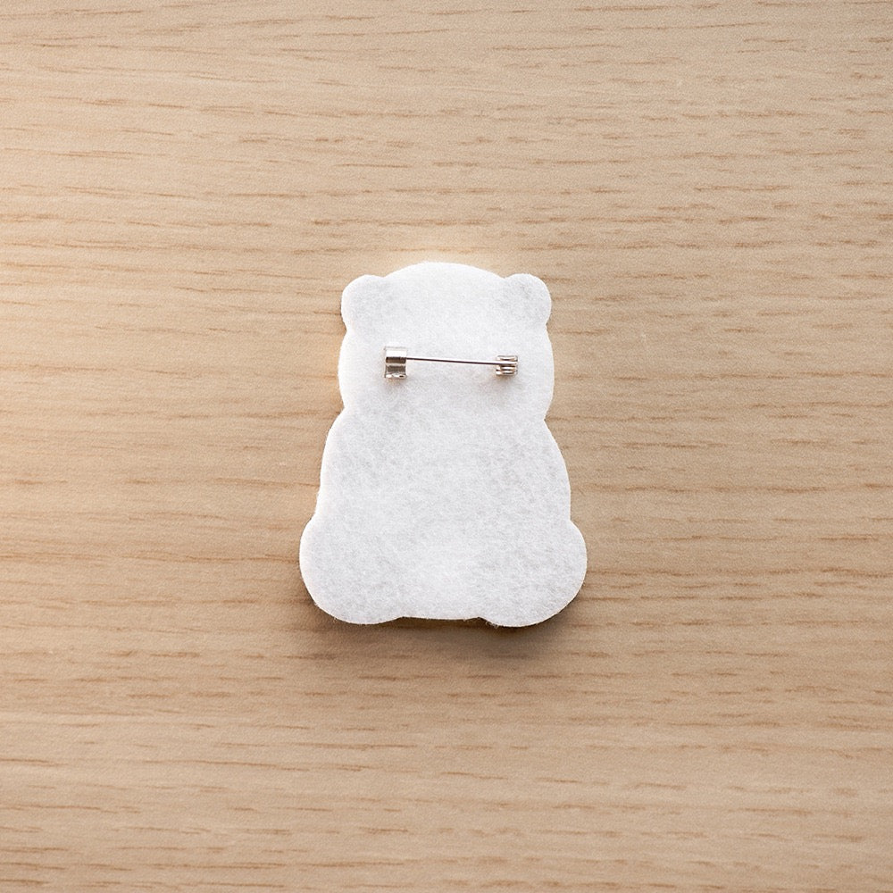 Embroidered Pins of Cute Panda ④ - Panda Design