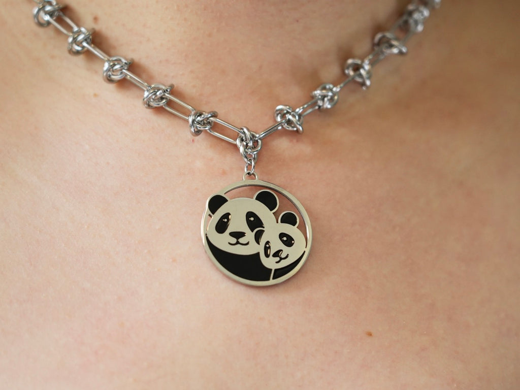 Soul Panda Sisters Necklace - Panda Design