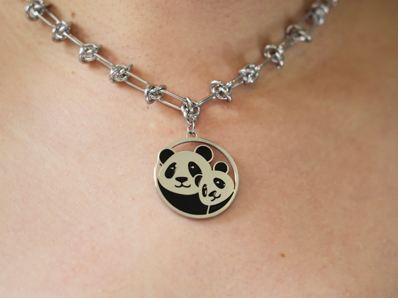 Soul Panda Sisters Necklace - Panda Design