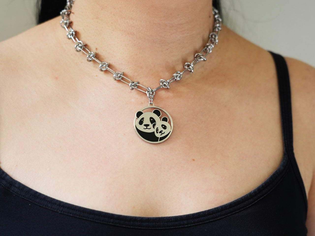 Soul Panda Sisters Necklace - Panda Design