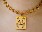 Running Panda Tag Necklace - Panda Design