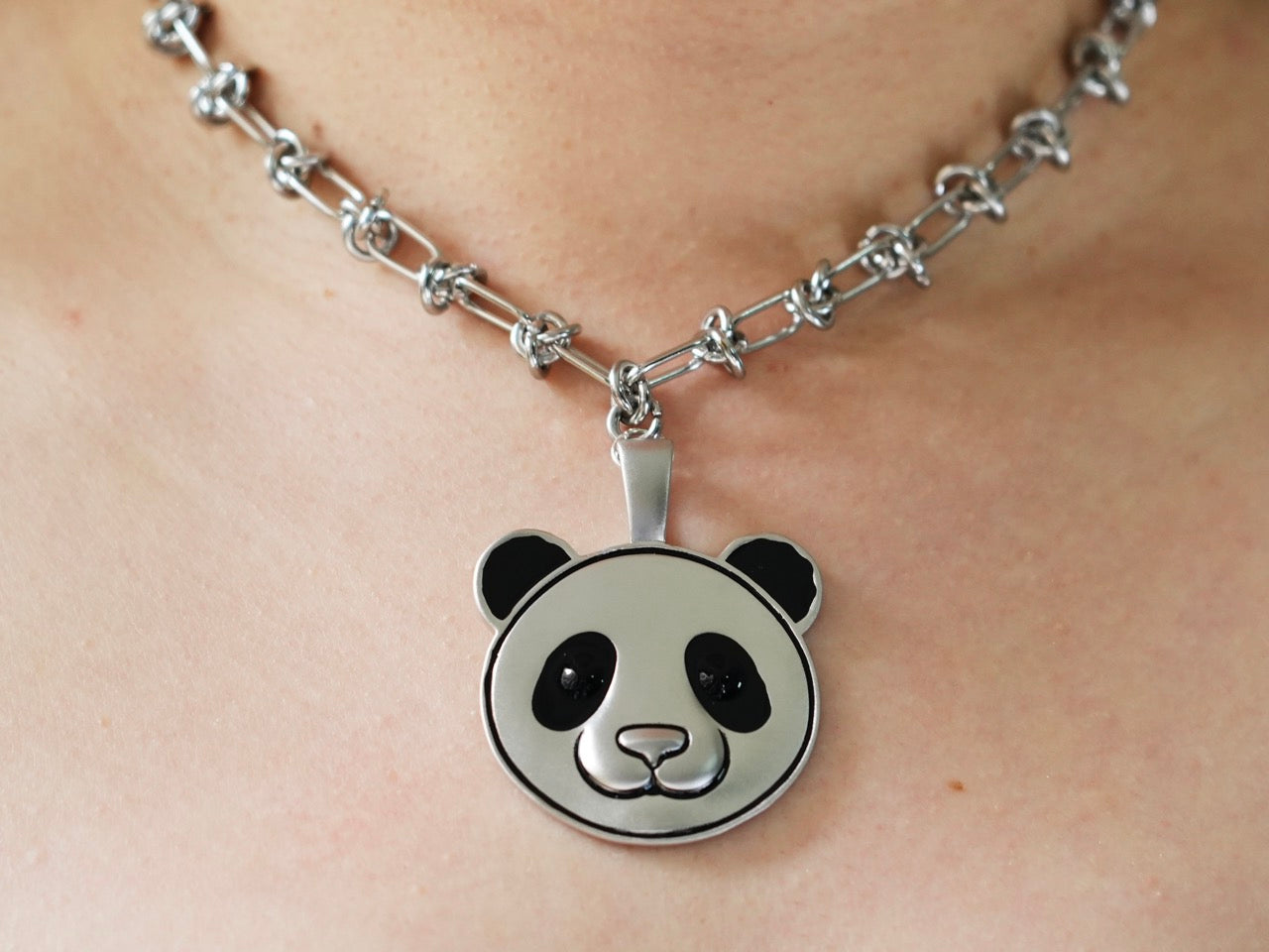 Embossed Panda Queen Necklace - Panda Design