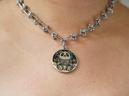 Moon Landing Panda  Necklace - Panda Design