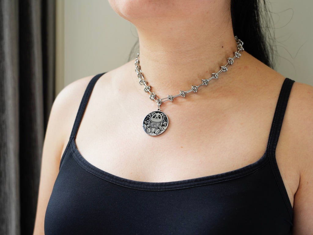 Moon Landing Panda  Necklace - Panda Design