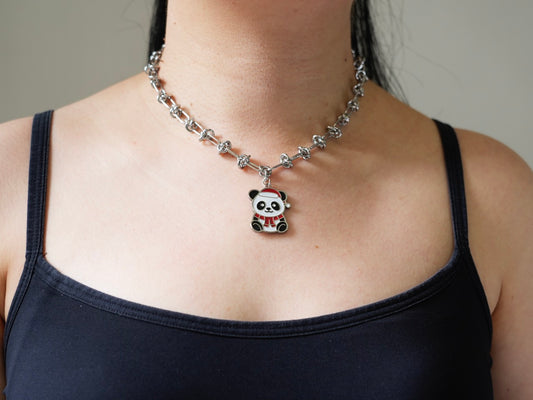 Christmas Panda Necklace - Panda Design