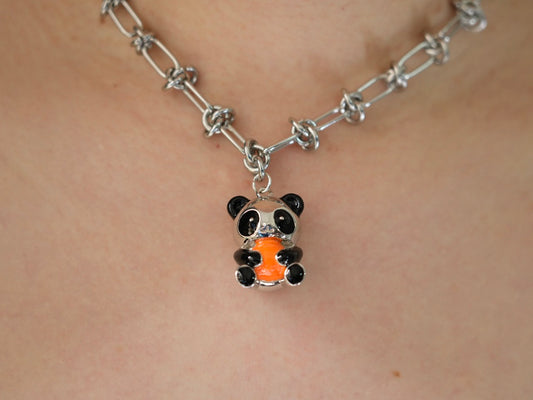 Panda Embrace Pendant Necklace - Panda Design