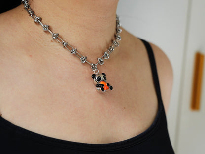 Panda Embrace Pendant Necklace - Panda Design