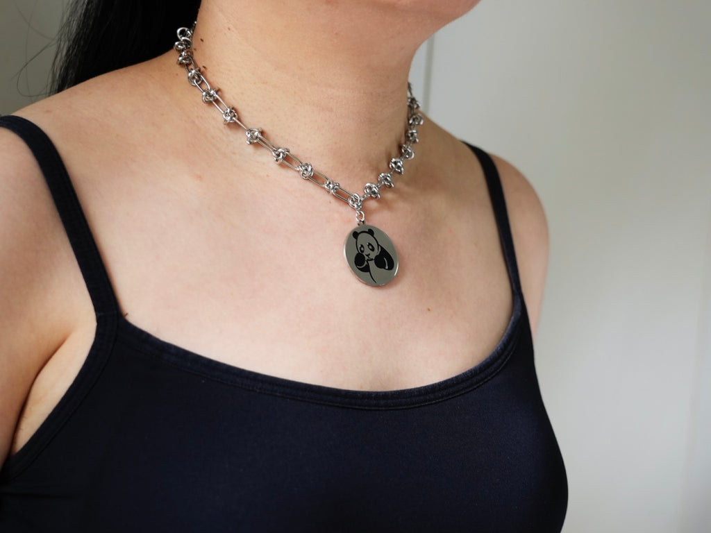 Boxing Panda Necklace - Panda Design