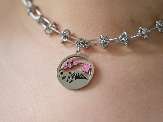 Mount Fuji Panda Necklace - Panda Design