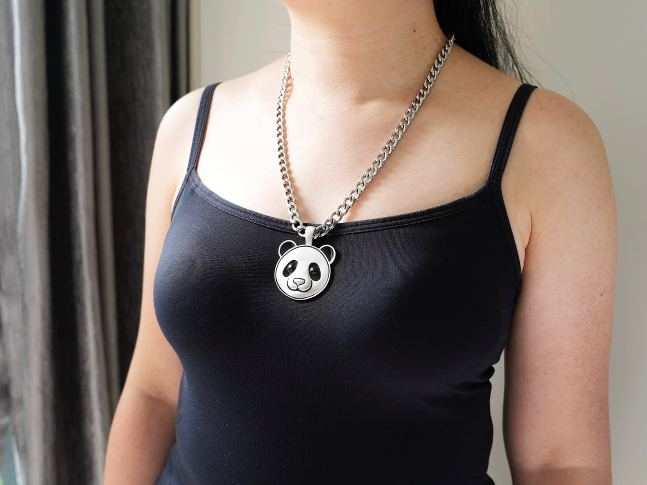 Embossed Panda Queen Necklace - Panda Design