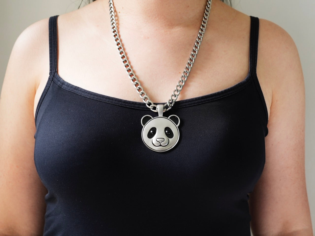 Embossed Panda Queen Necklace - Panda Design