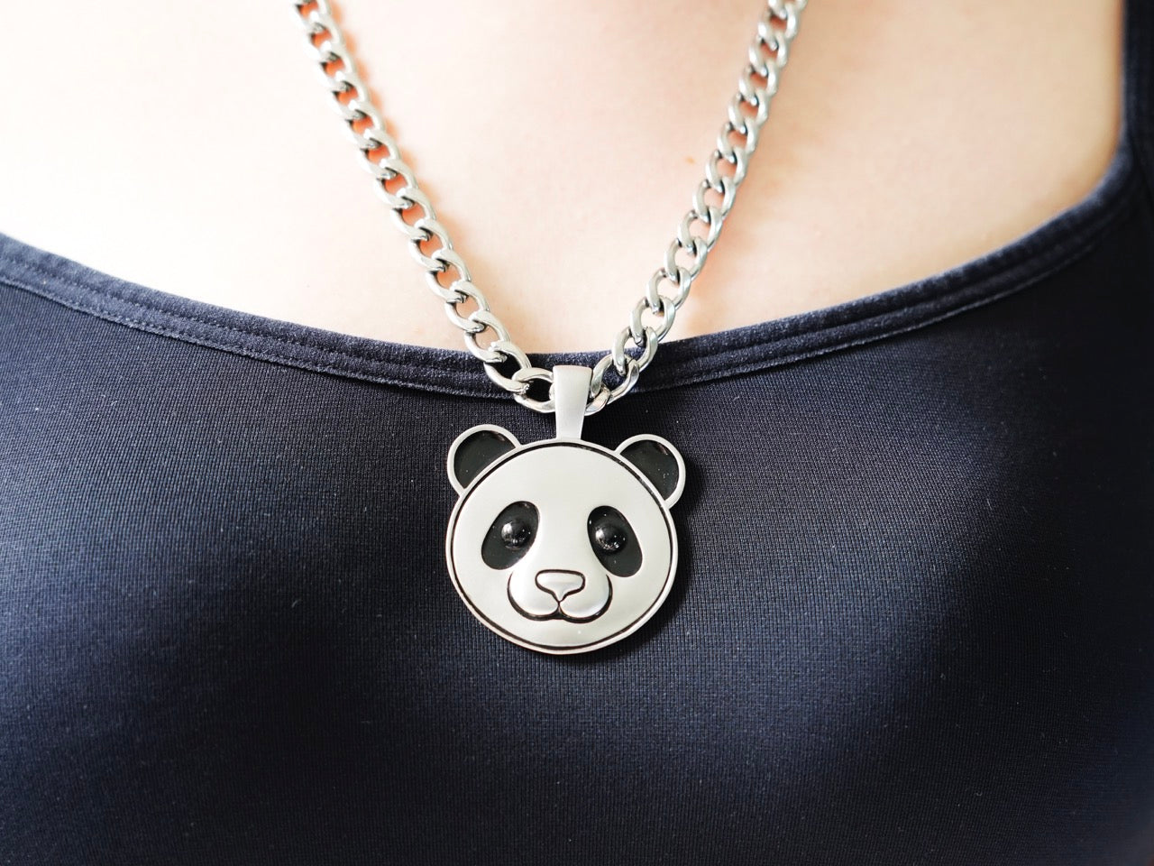 Embossed Panda Queen Necklace - Panda Design