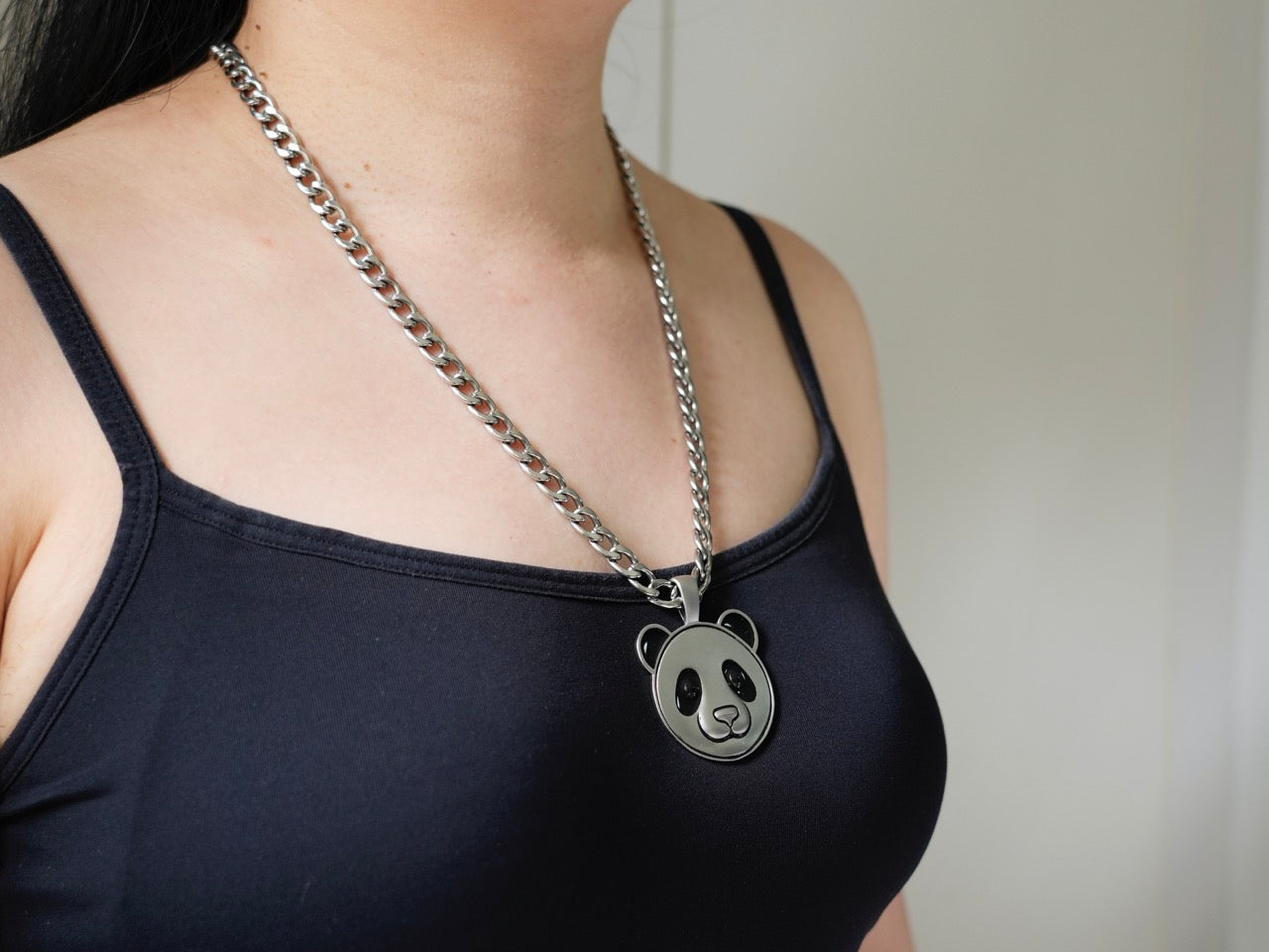 Embossed Panda Queen Necklace - Panda Design