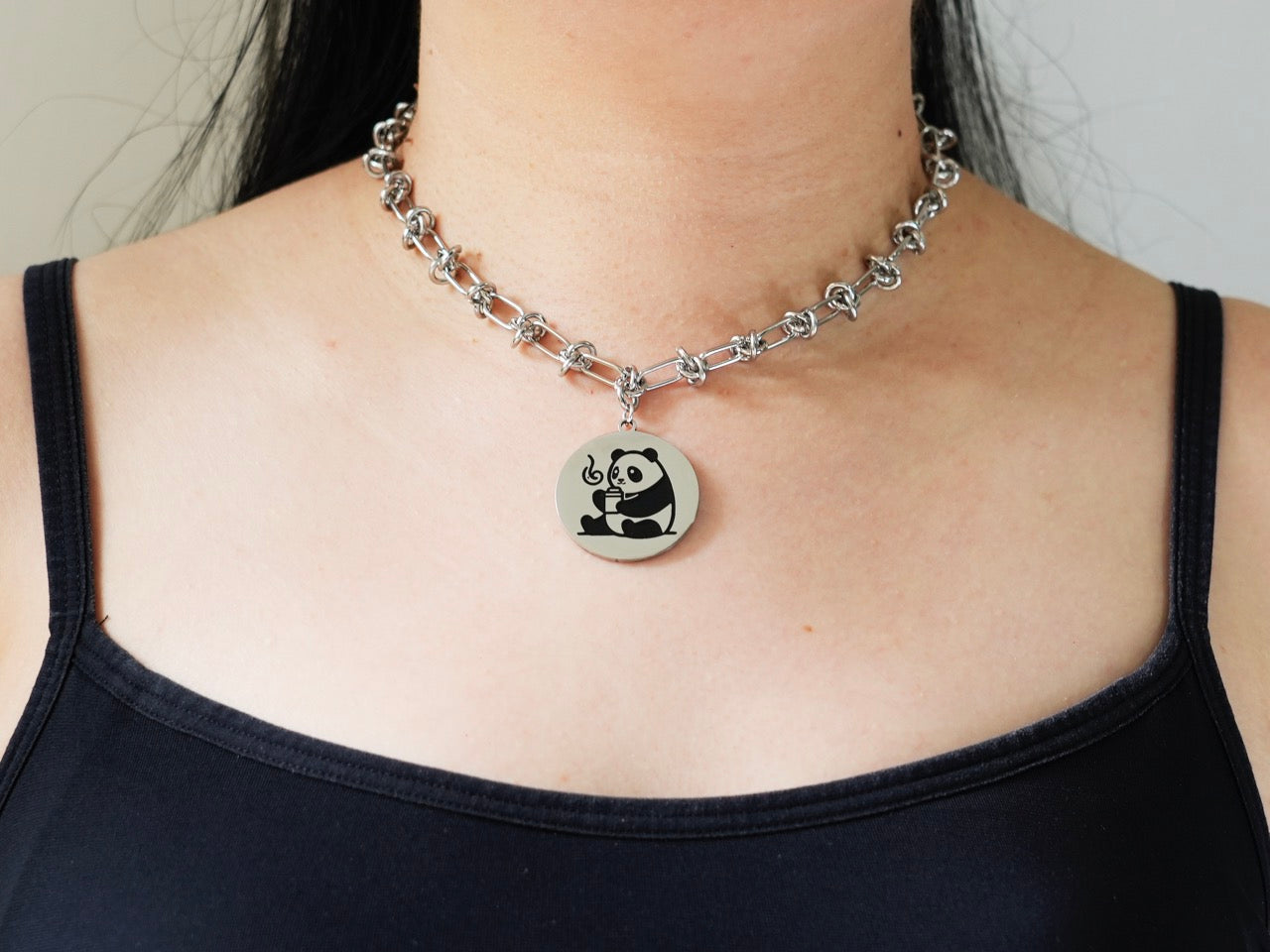 Panda's Coffee Moment necklace - Panda Design