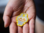 Handcrafted Bead Earrings-LAKU-Panda Earrings - Panda Design