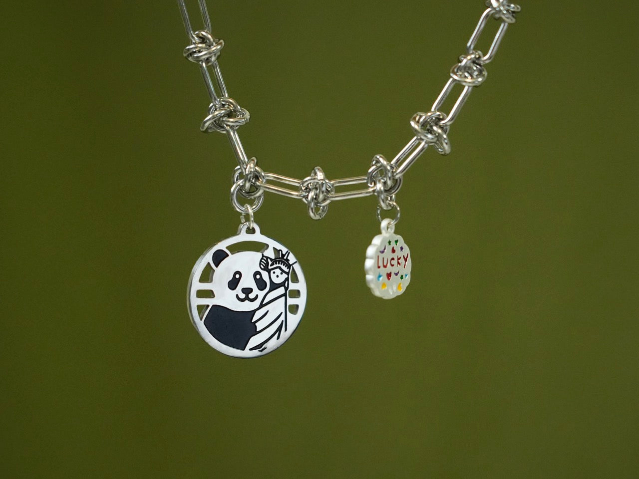 Lucky Panda & Statue of Liberty Bracelet - Panda Design